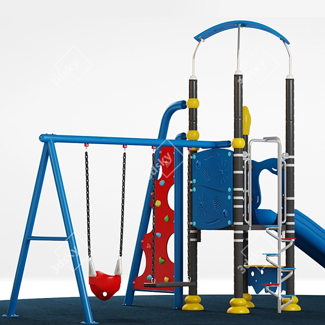 Playful Climbing Fun: Kids Playground Equipment 3D model image 2