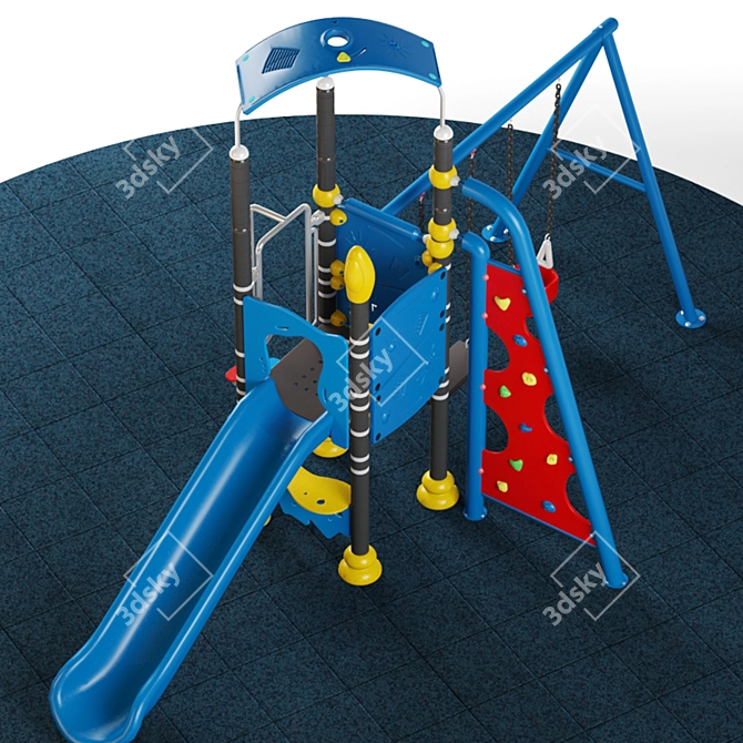 Playful Climbing Fun: Kids Playground Equipment 3D model image 4