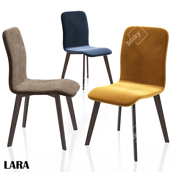 LARA Leather Chair: Timeless Elegance 3D model image 1