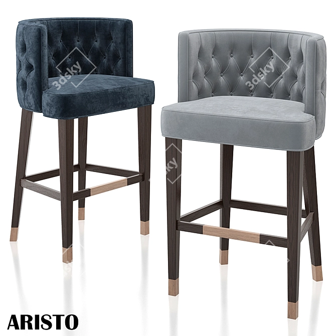 Aristo Blue Barstool - Elegant Design 3D model image 1