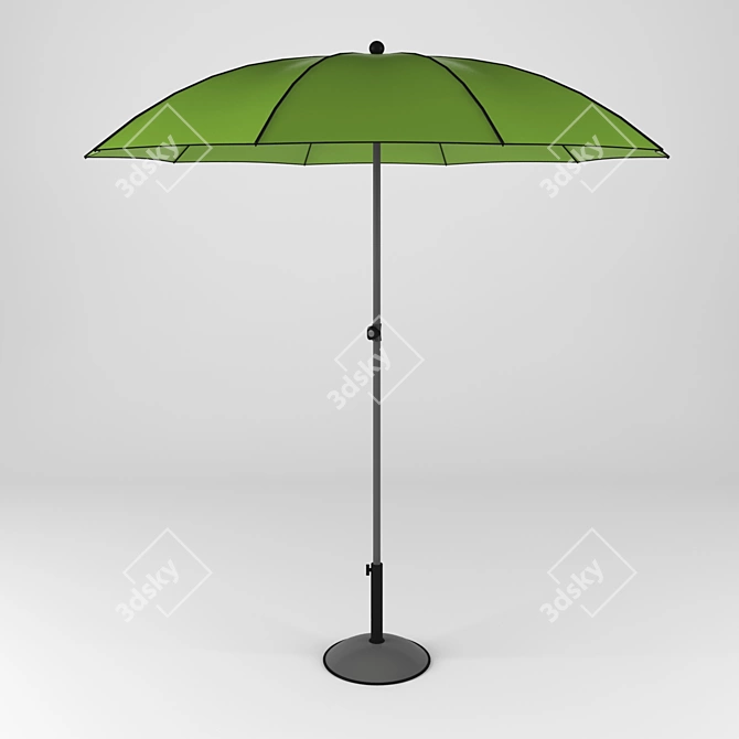 Modern Round Bogota Adjustable Umbrella 3D model image 1