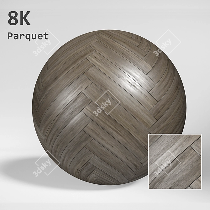 Parquet Aspen Dark  High-Resolution Texture 3D model image 1