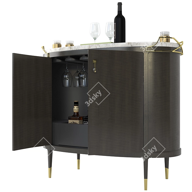 Mix-Ology Portable Mini Bar 3D model image 2