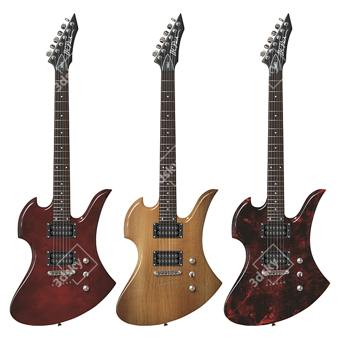 BC Rich Mk1 Mockingbird: Electric Guitar Excellence! 3D model image 2