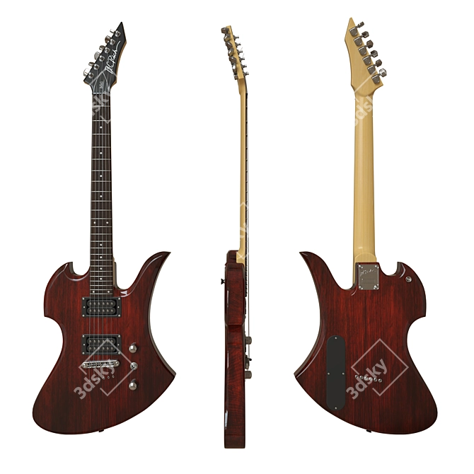 BC Rich Mk1 Mockingbird: Electric Guitar Excellence! 3D model image 3