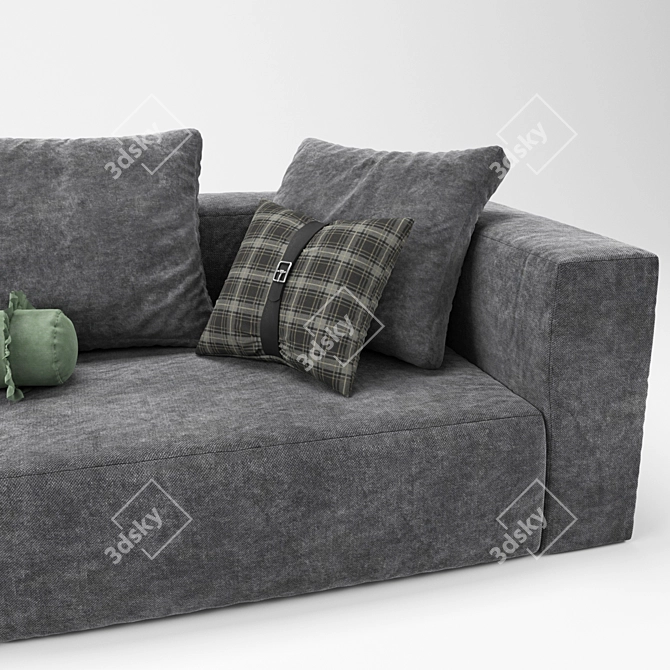 Elegant Square Design Sofa: Bellagio 3D model image 5