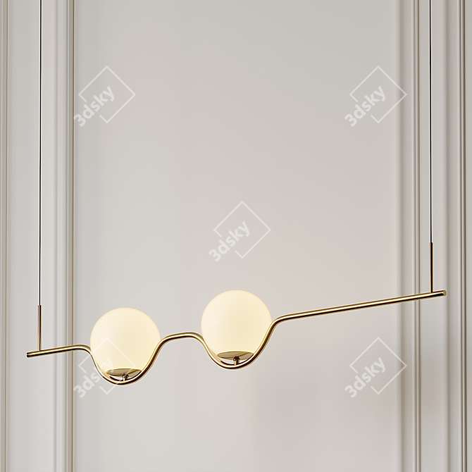 Elegant Vita Blanc Suspension 3D model image 1