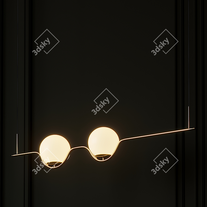 Elegant Vita Blanc Suspension 3D model image 2