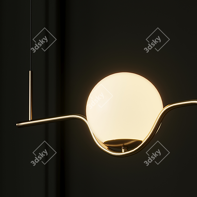 Elegant Vita Blanc Suspension 3D model image 3