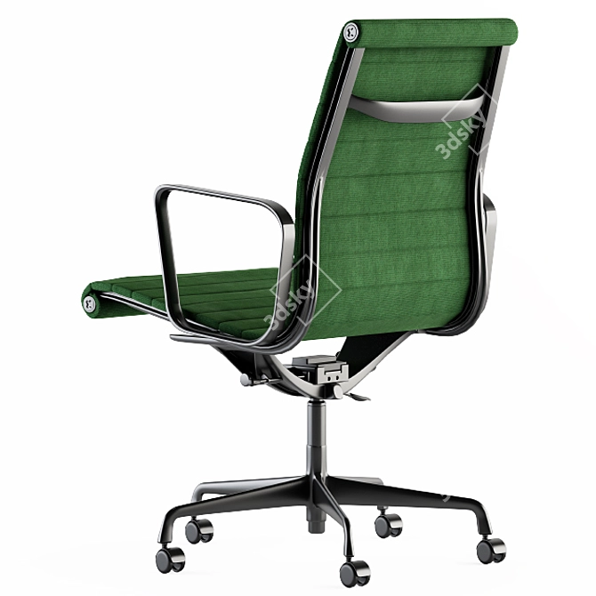 Vibrant Office Chair: Green & Blue 3D model image 3