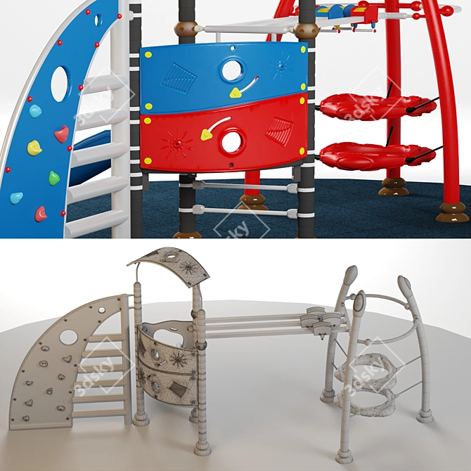 Fun-Filled Adventure: Kids Playground 04 3D model image 6