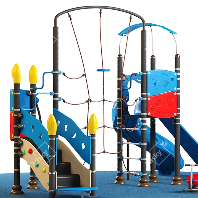 Ultimate Slide Climbing Playground Set 3D model image 2