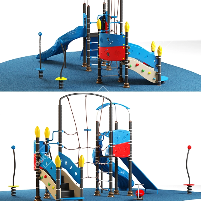 Ultimate Slide Climbing Playground Set 3D model image 3