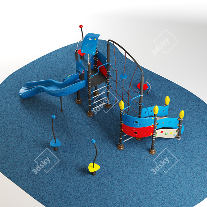 Ultimate Slide Climbing Playground Set 3D model image 4