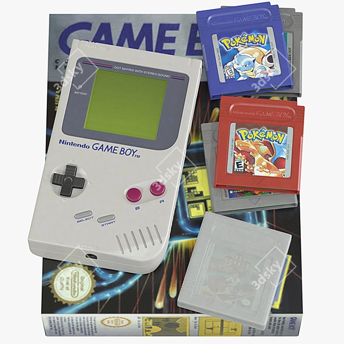 Classic Nintendo Game Boy: High-Quality 3D Model 3D model image 1