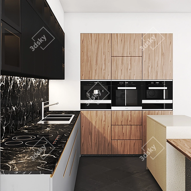 Elegant Luxe Kitchen Essentials 3D model image 3