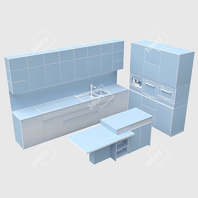 Elegant Luxe Kitchen Essentials 3D model image 5