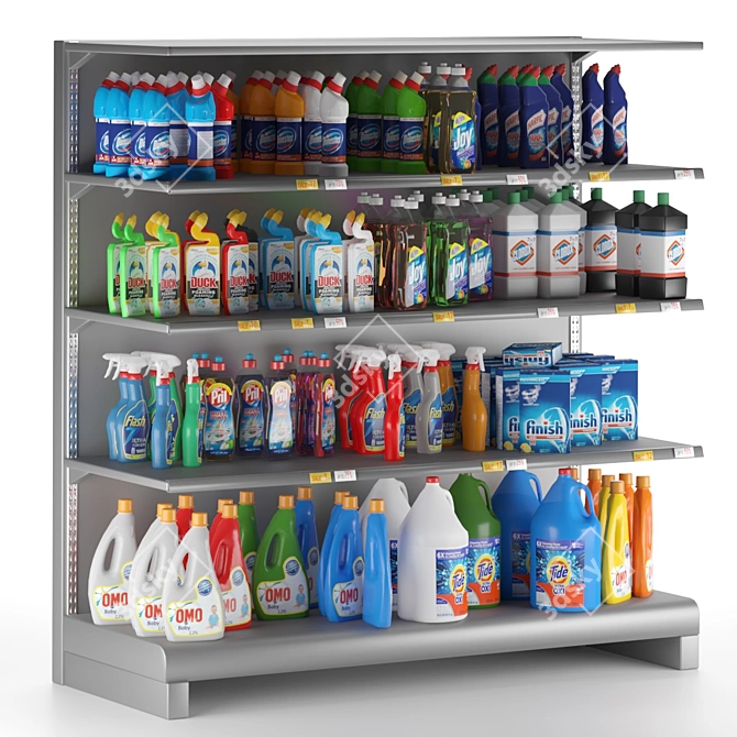 Bleach Shelf Unit - 190cm x 180cm x 73cm 3D model image 3