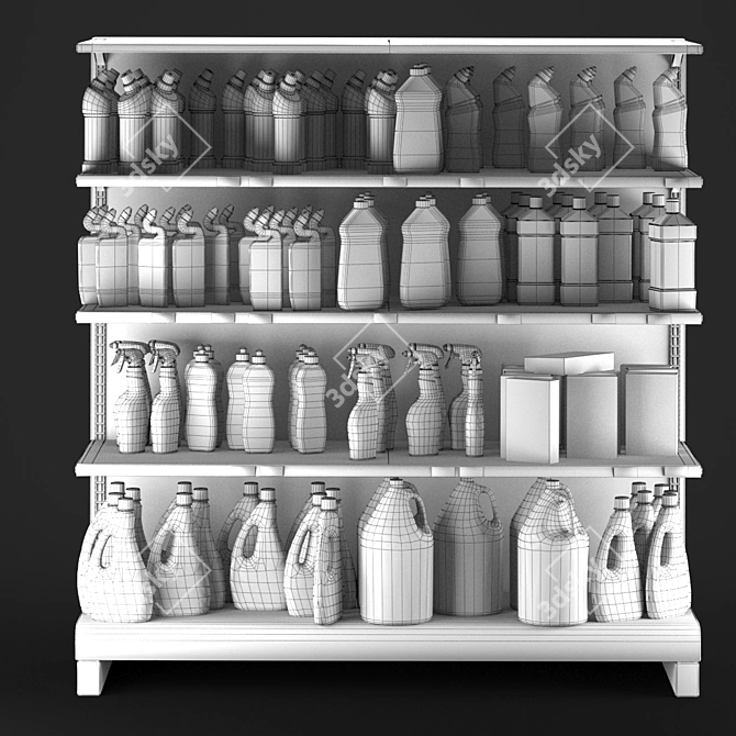 Bleach Shelf Unit - 190cm x 180cm x 73cm 3D model image 4