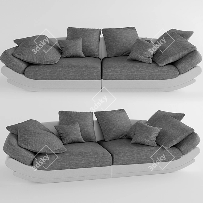 Elegant Avignon Sofa 3D model image 1