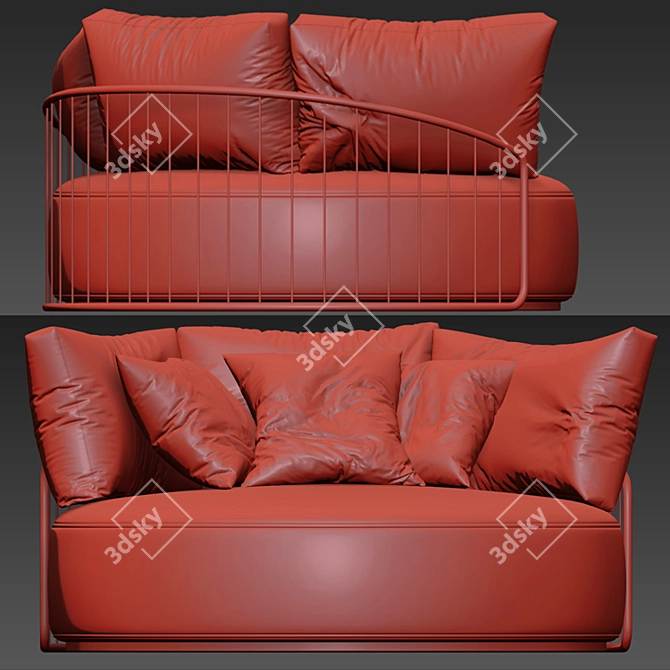 Elegance in Circles: CHARLESTON Sofa 3D model image 4