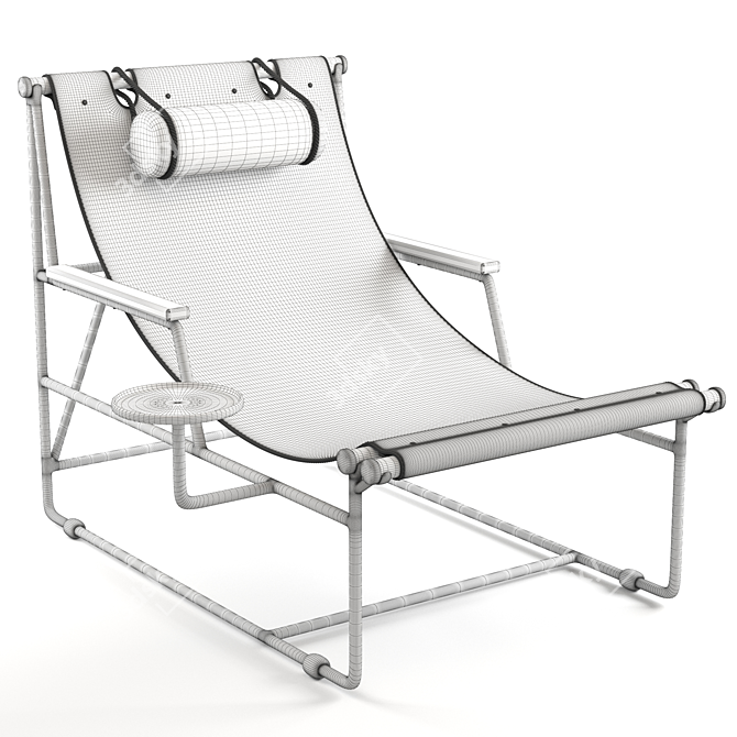 Cozy Relaxation: Sling Chair 3D model image 2