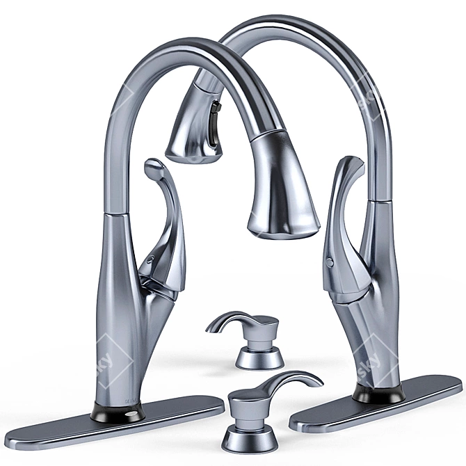 Delta Addison Kitchen Faucet 3D model image 2