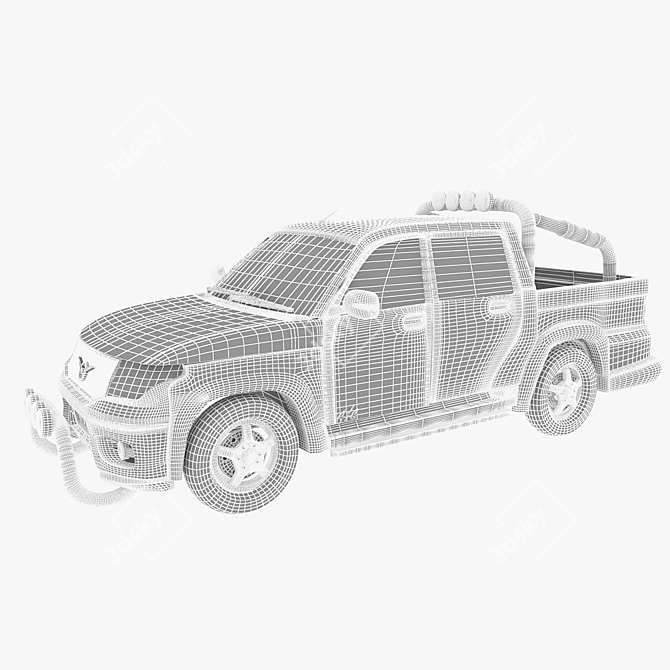 UAZ Pickup Sport: Versatile & Stylish Truck 3D model image 9