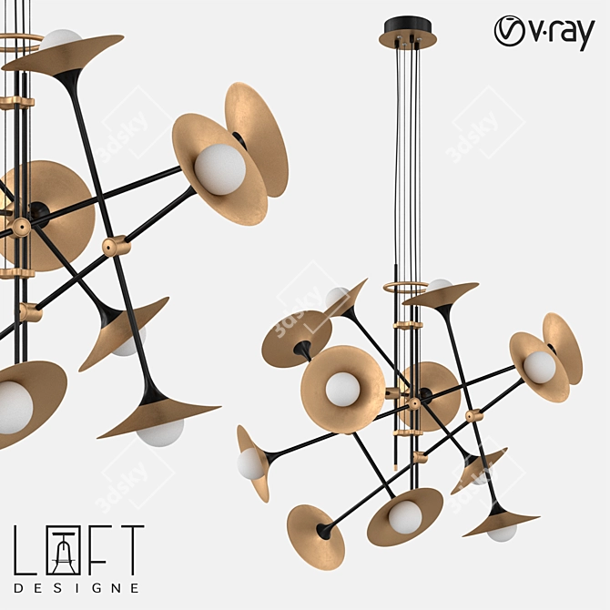 LoftDesigne 7928: Modern Pendant Lamp 3D model image 1