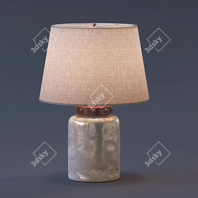 Elegant Calico Table Lamp 3D model image 1