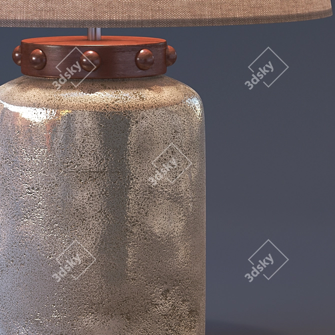 Elegant Calico Table Lamp 3D model image 2