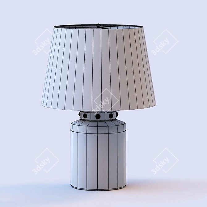 Elegant Calico Table Lamp 3D model image 3