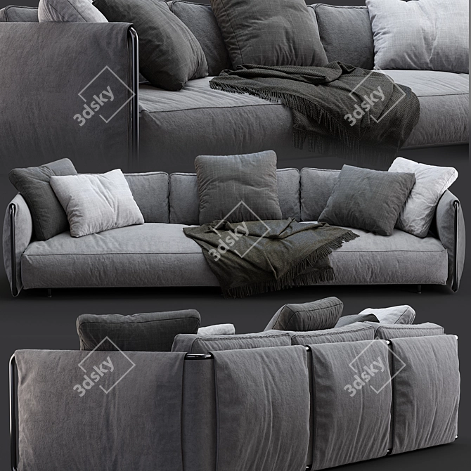 Edmond Flexform Sofa: Modern and Stylish Comfort 3D model image 2