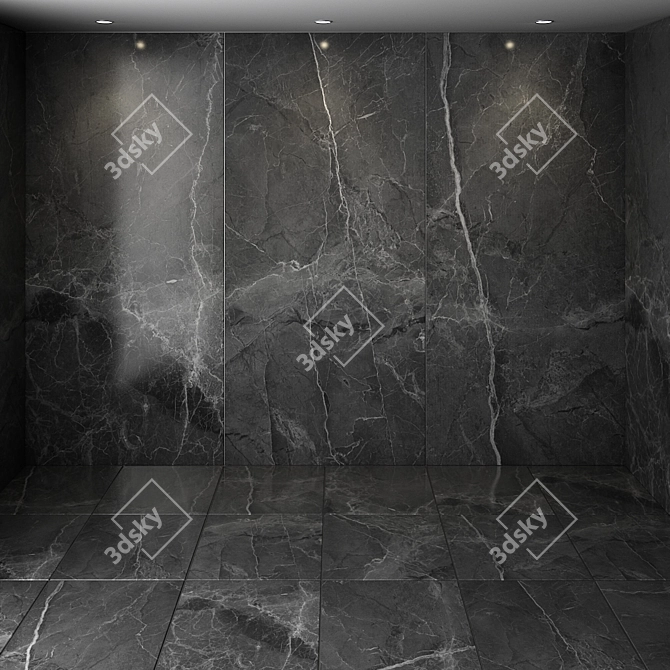 Elegant Marble Accent Tiles 3D model image 1