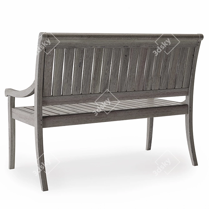 Argento Garden Bench: Stylish and Comfortable 3D model image 3
