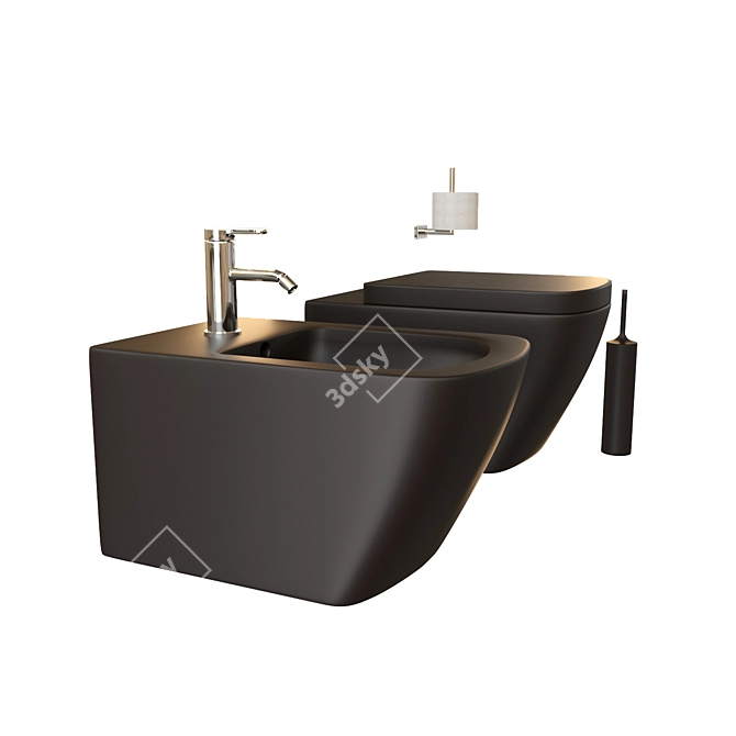 Modern and Hygienic: Duravit Happy D.2 Plus 3D model image 1