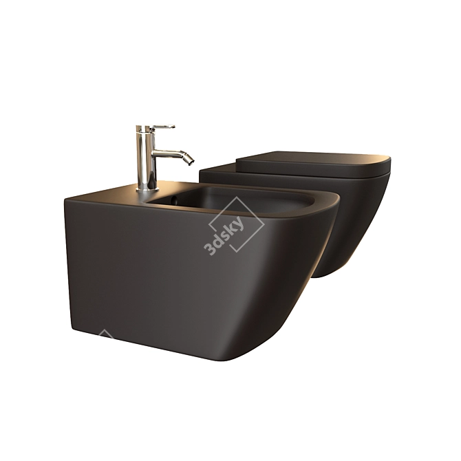 Modern and Hygienic: Duravit Happy D.2 Plus 3D model image 5