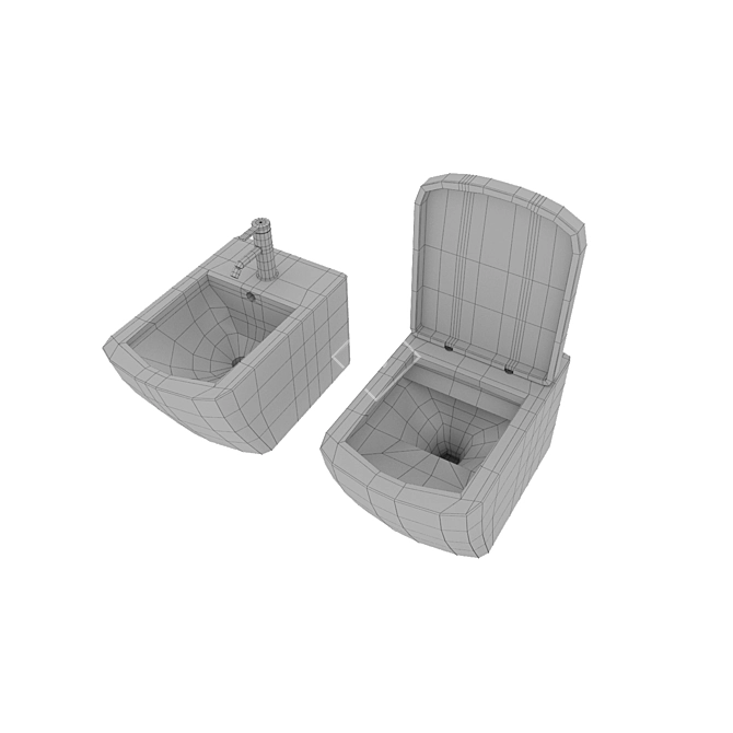 Modern and Hygienic: Duravit Happy D.2 Plus 3D model image 8