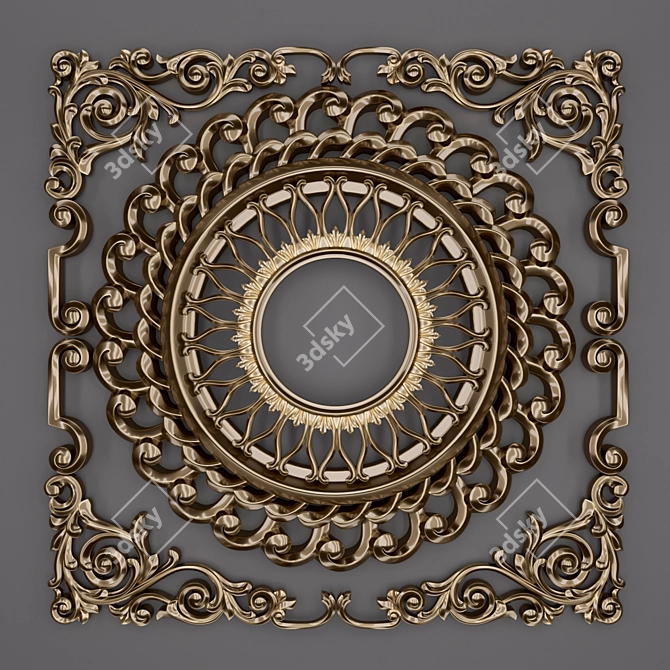 Versatile Trim Ornament for 3D Software 3D model image 1