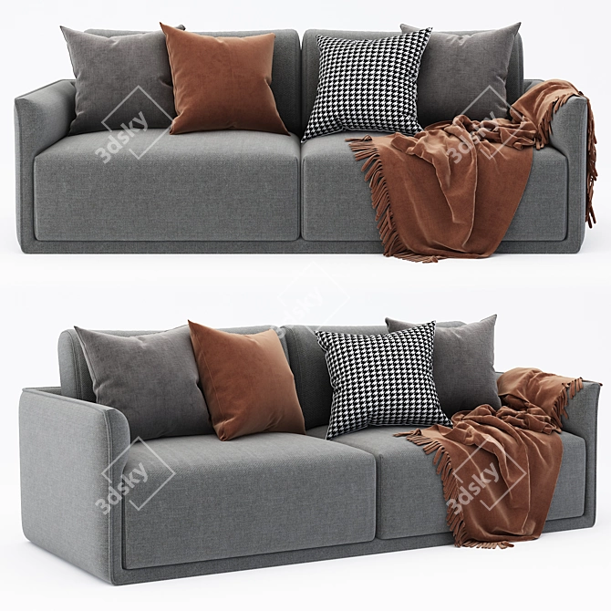 Sleek and Stylish Sofa Set 3D model image 2