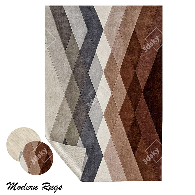 2021 Modern Rugs Collection 3D model image 1