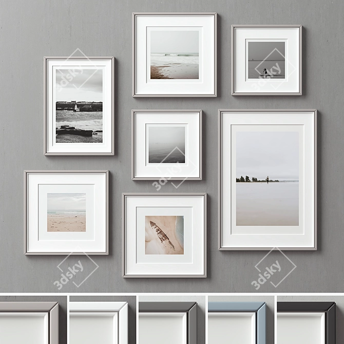 Versatile Picture Frames Set 3D model image 2