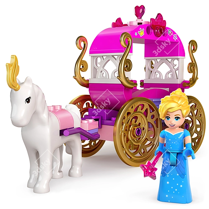 Disney Princess Lego Carriage 3D model image 1