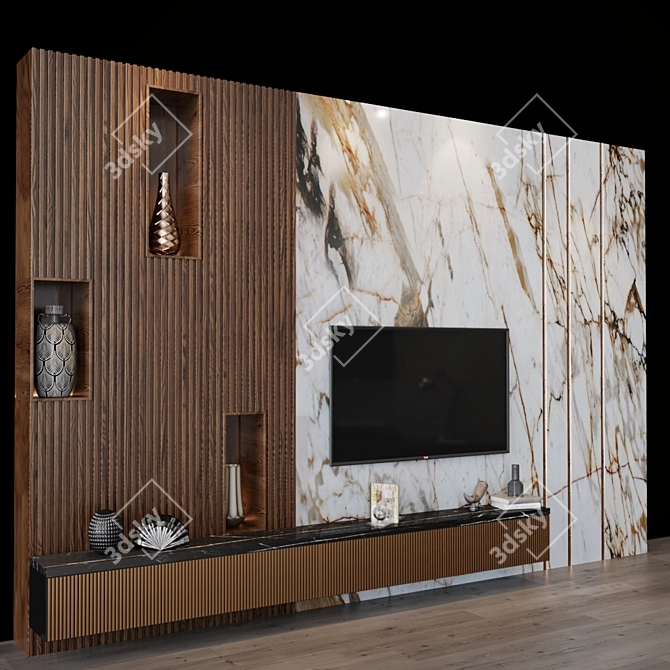 Modern TV Set with Sleek Design 3D model image 3