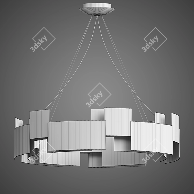 Modern OBN Chandelier - Ø 60 80 120 3D model image 2