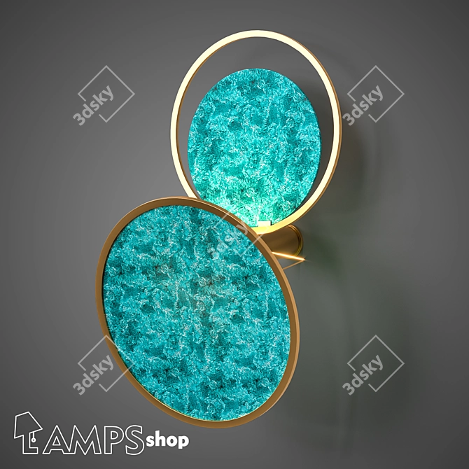 Blue Lagoon Sconce: Elegant Lighting for Any Space 3D model image 1