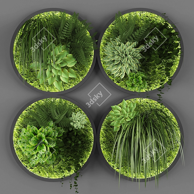 Green Living Wall System: Phytowall 3D model image 1