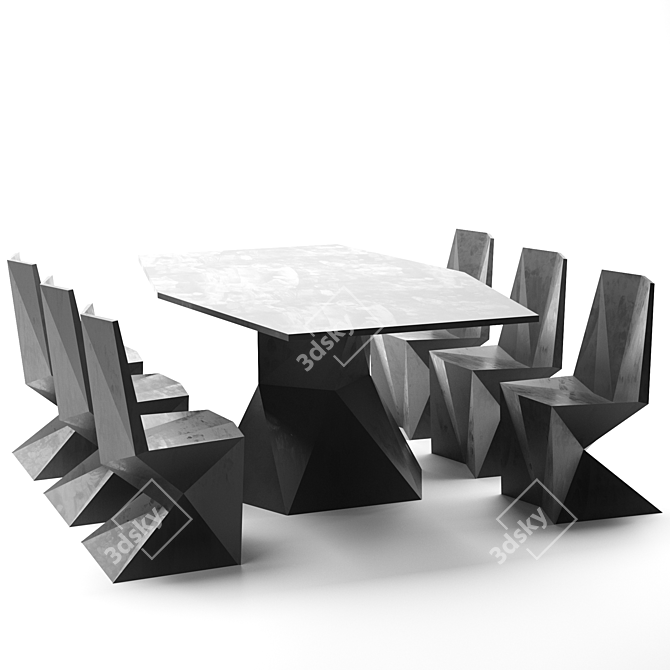 Vondom Vertex Polygon Set 3D model image 1