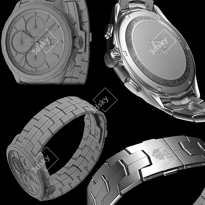 Tag Heuer Calibre 16 Chronograph 3D model image 3