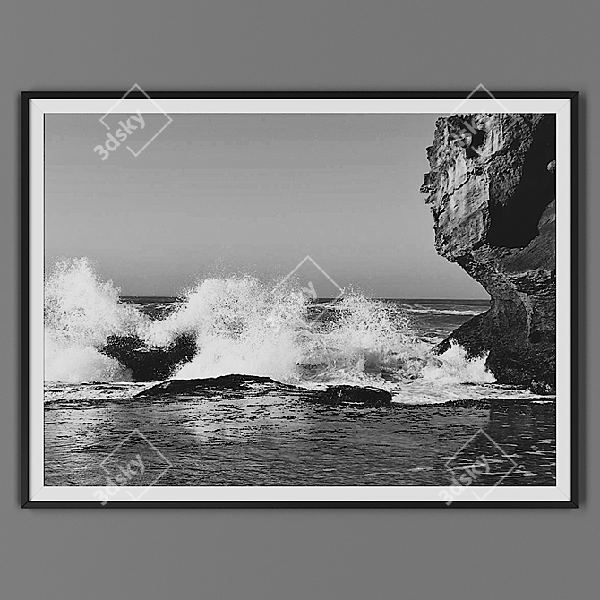 Black Framed Picture 3D model image 1